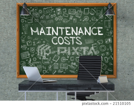 Maintenance Costs on Chalkboard in the Office. 21510105