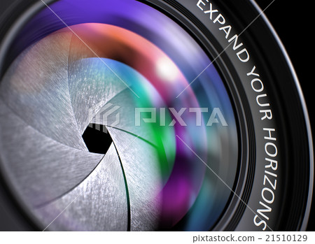 Lens of Reflex Camera with Inscription Expand Your Lens of Reflex Camera with Inscription Expand Your 21510129