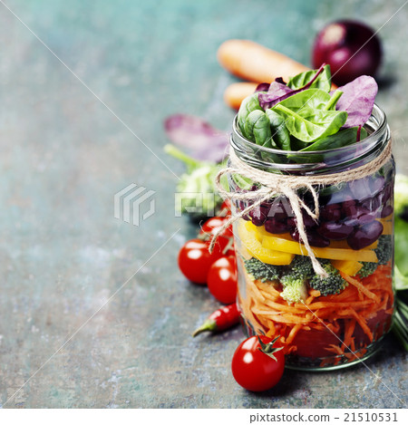 Healthy Homemade Mason Jar Salad 21510531