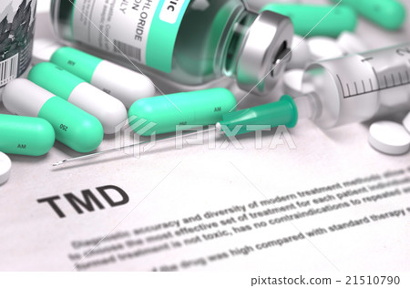 Diagnosis - TMD. Medical Concept with Blurred Diagnosis - TMD. Medical Concept with Blurred 21510790