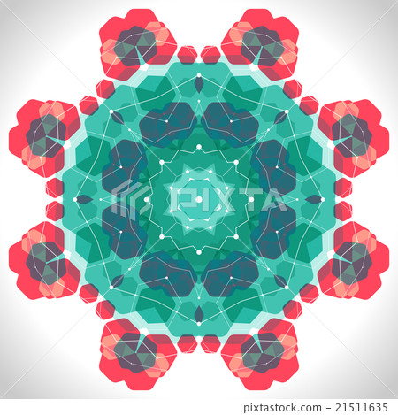 Color circular pattern. Round kaleidoscope of - Stock Illustration ...