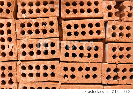 bricks at the construction site - top view 21511730