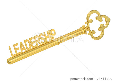 Leadership concept with golden key, 3D rendering 21511799