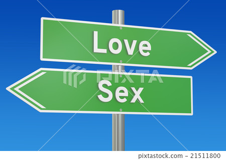 love or sex concept on the signpost, 3D rendering love or sex concept on the signpost, 3D rendering 21511800