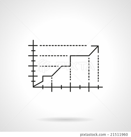 Development graph flat line vector icon - Stock Illustration [21511960 ...