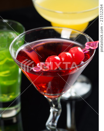 Various cocktails on black background Various cocktails on black background 21512264