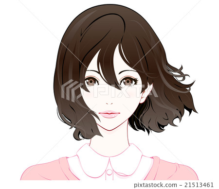 女性面部表情/嚴重/春季服裝/長發 21513461