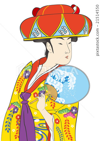 浮世繪風格沖繩美女 21514550