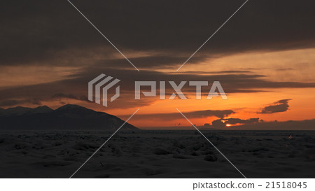Sunset on a background of the Holy Nose Peninsula. Sunset on a background of the Holy Nose Peninsula. 21518045