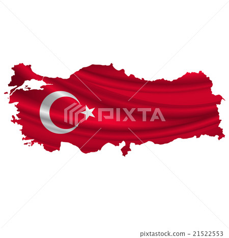 土耳其國旗地圖圖標 21522553