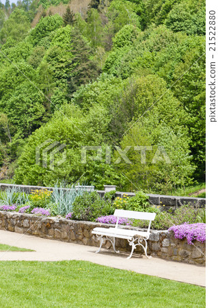 garden with a bench, Czech Republic 21522880