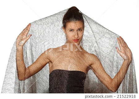 closeup portrait of lady in veil 21522918