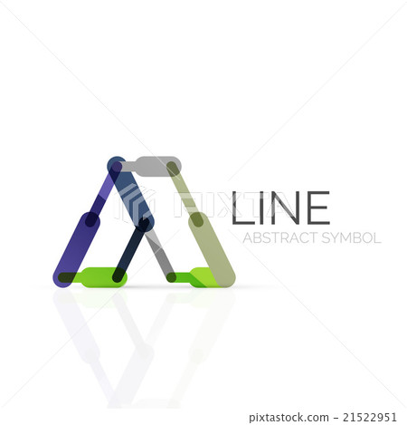 Linear abstract logo, connected multicolored 21522951