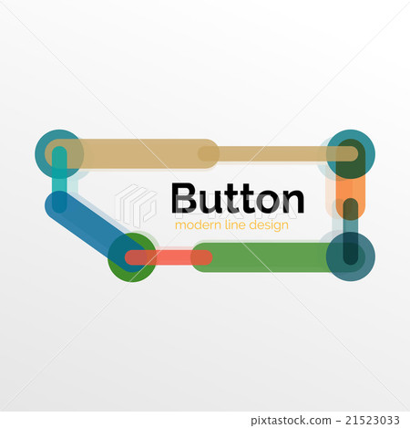 Thin line design geometric button, flat Thin line design geometric button, flat 21523033