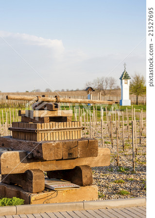 wine press and wayside with vineyard 21527695
