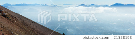 Morning cloudy top view of Naples city (Italy). 21528198