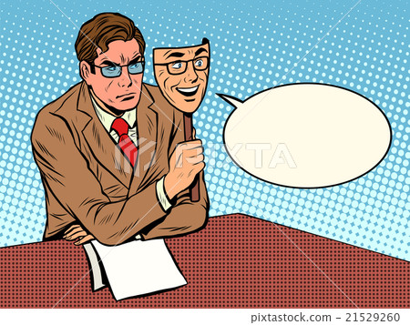 Diplomacy policy mask on his face 21529260