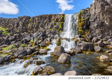 Oxararfoss waterfall, Thingvellir Park, Iceland 21529612