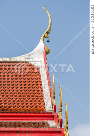 Roof style of thai temple with gable apex 21530102