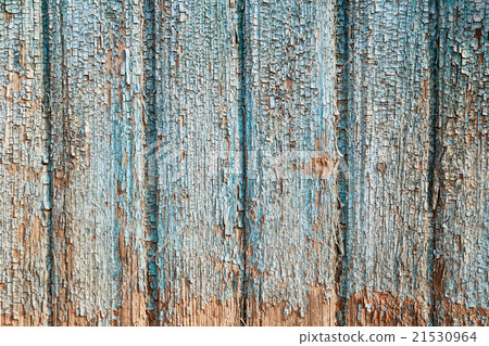 Old blue cracked paint on wooden background Old blue cracked paint on wooden background 21530964