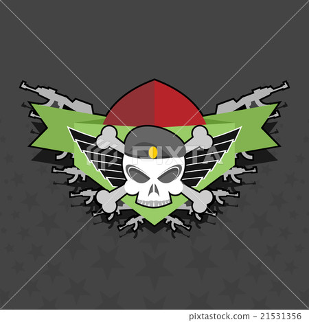 military logo. skull with wings on the shield military logo. skull with wings on the shield 21531356