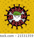 Emblem Military . Skull beret with weapons. 21531359