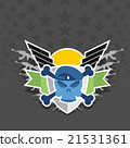 military logo. skull with wings on the shield 21531361