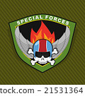 Military Emblem with a skull and the weapon,  21531364