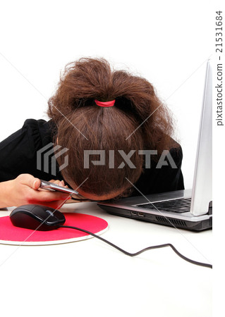 Surprised businesswoman with open mouth 21531684