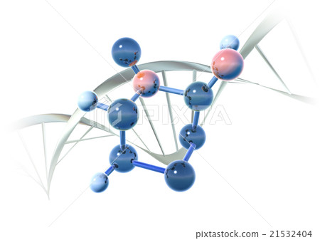 分子模型和DNA螺旋 分子模型和DNA螺旋 21532404