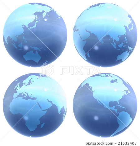 地球玻璃紋理藍色 21532405