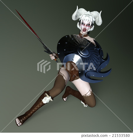 Female zombie fighter 21533580