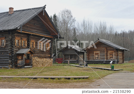 old wooden house in Russian village old wooden house in Russian village 21538290