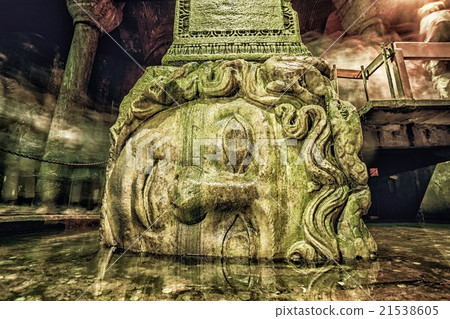 Column with inverted Medusa head base Column with inverted Medusa head base 21538605