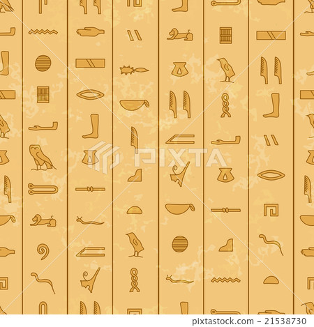 Antique egyptian hieroglyphics, seamless pattern Antique egyptian hieroglyphics, seamless pattern 21538730