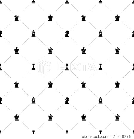 Luxury seamless pattern with chess symbols 21538756