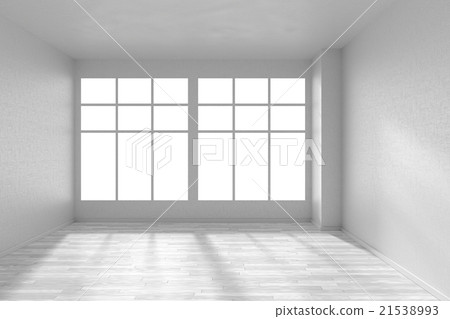 Empty white room with big window Empty white room with big window 21538993