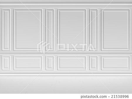 White wall in classic style room White wall in classic style room 21538996