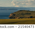 Baikal green landscape with mountains and clouds 21540473