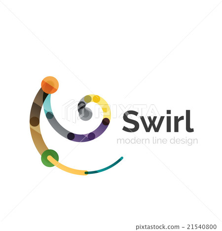 Vector swirl circle logo - Stock Illustration [21540800] - PIXTA
