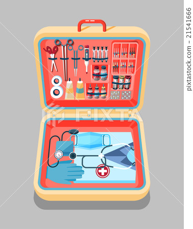 Medical suitcase isometrics 21541666
