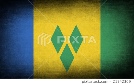 Flag of Saint Vincent and The Grenadines with old Flag of Saint Vincent and The Grenadines with old 21542309