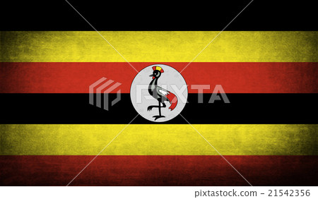 Flag of Uganda with old texture. Vector Flag of Uganda with old texture. Vector 21542356