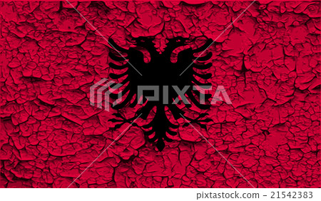 Flag of Albania with old texture. Vector Flag of Albania with old texture. Vector 21542383