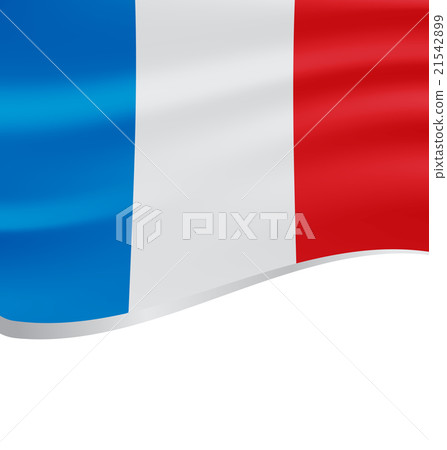 Waving flag of France isolated on white Waving flag of France isolated on white 21542899