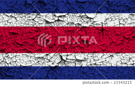 Flag of Costa Rica with old texture. Vector Flag of Costa Rica with old texture. Vector 21543215
