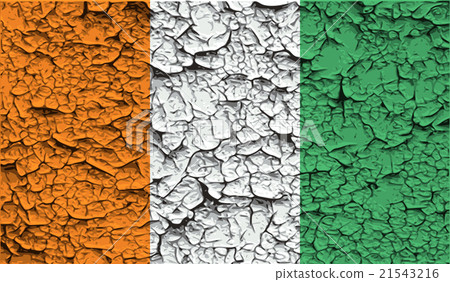 Flag of Cote divoire with old texture. Vector Flag of Cote divoire with old texture. Vector 21543216
