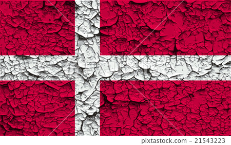 Flag of Denmark with old texture. Vector Flag of Denmark with old texture. Vector 21543223