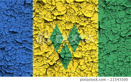 Flag of Saint Vincent and The Grenadines with old 21543500
