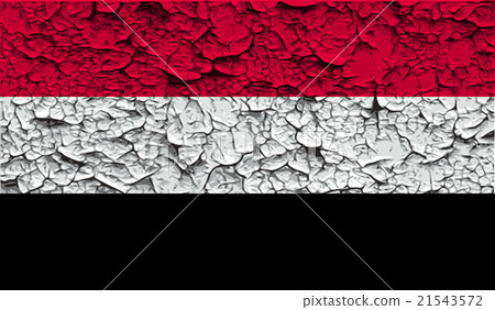 Flag of Yemen with old texture. Vector Flag of Yemen with old texture. Vector 21543572